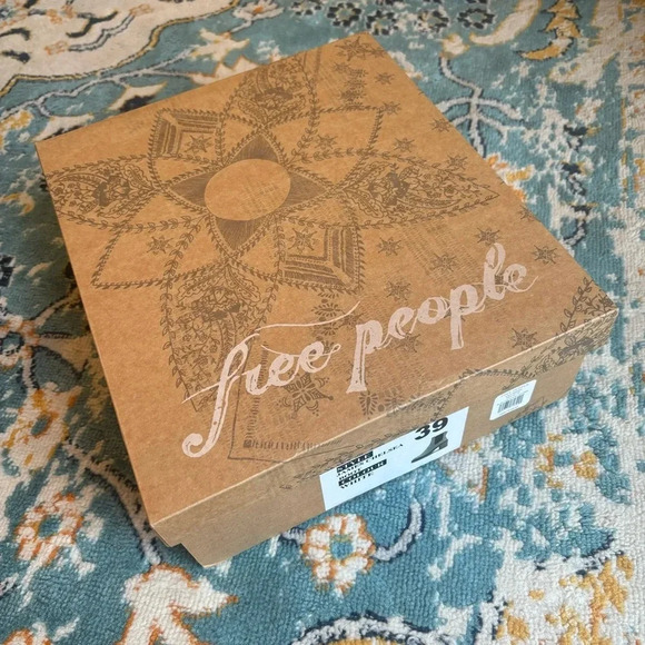 Free People Cream and Black Heeled Boots - Picture 10 of 14